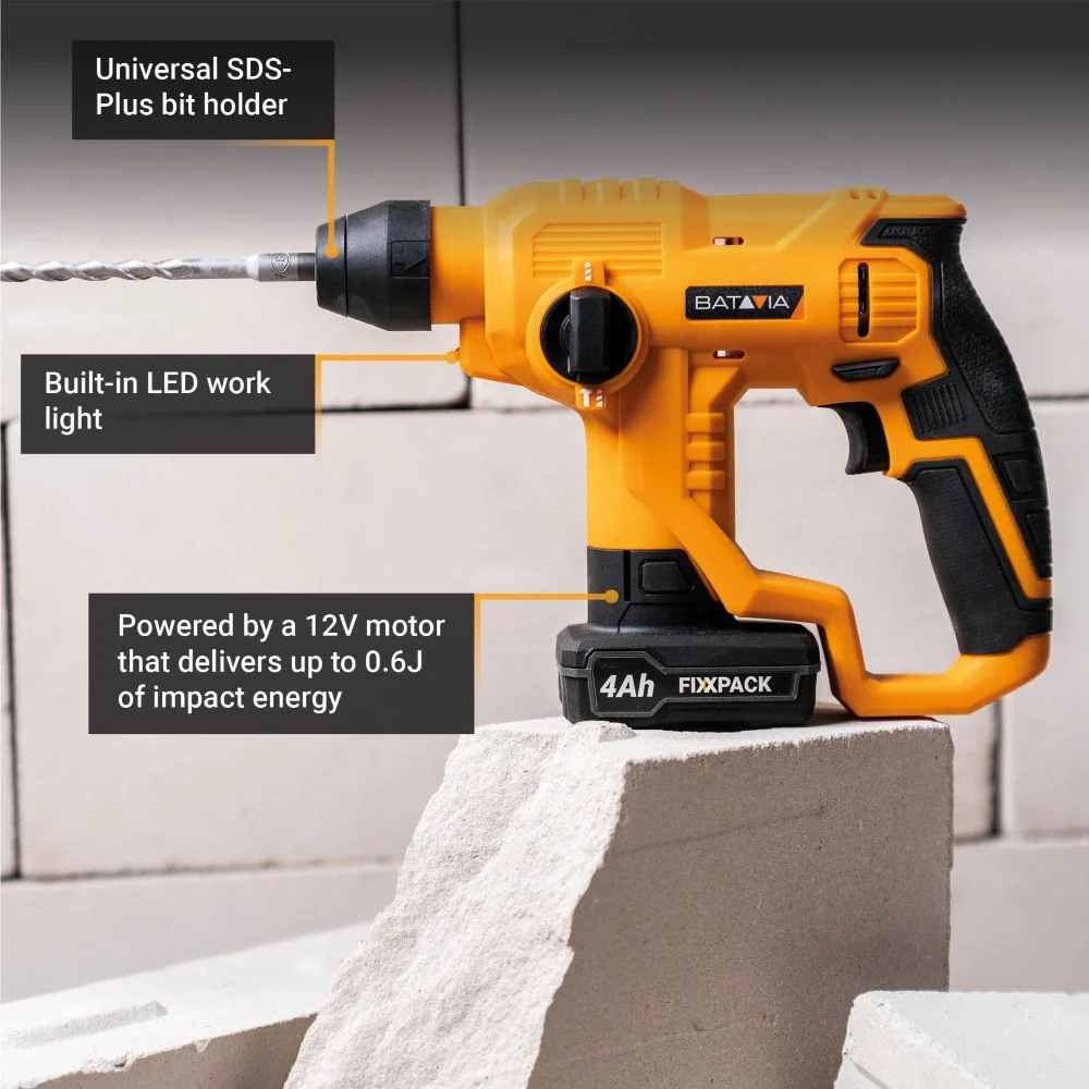 12V Cordless Hammer Drill SDS+ - Image 3