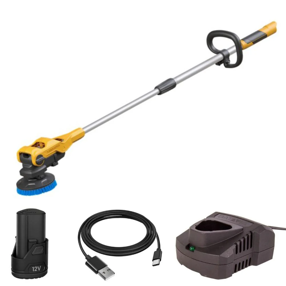 12V Twin Brush Cordless Telescopic Power Scrubber - Image 8