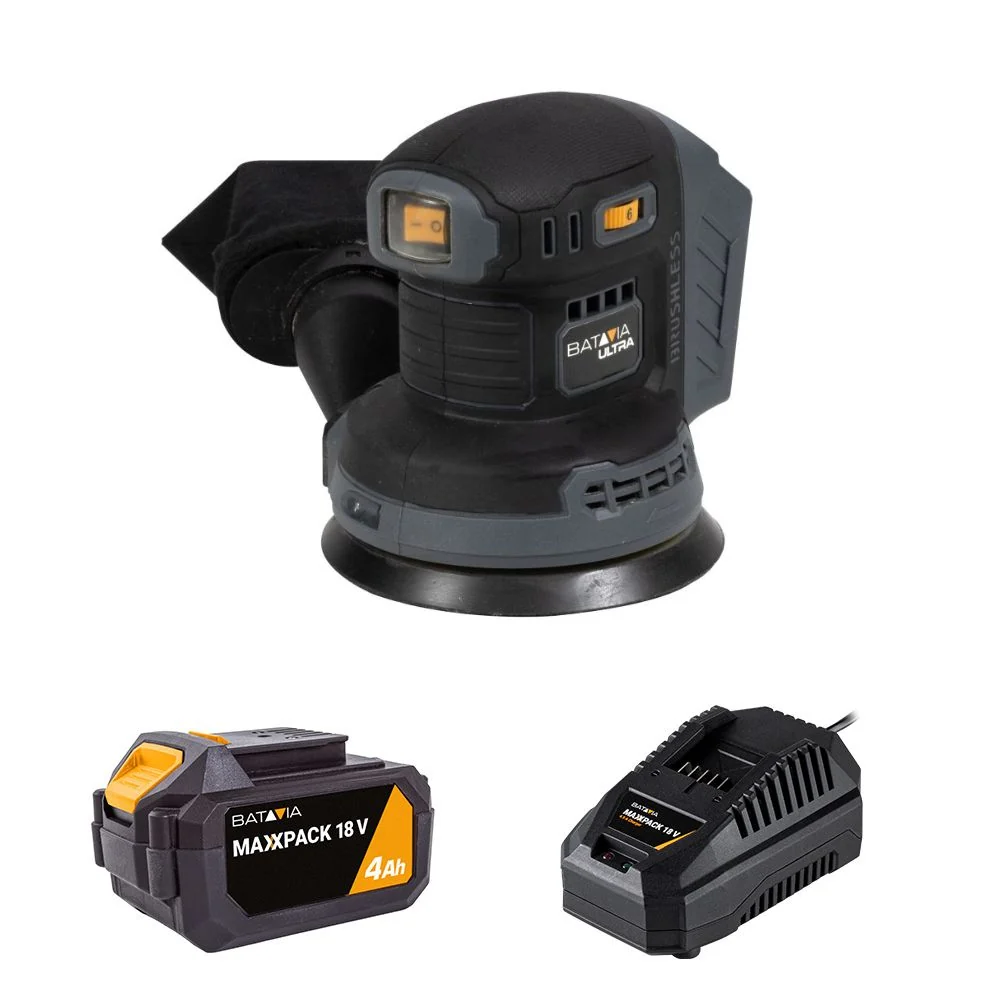 18V Brushless Cordless Orbital Sander 125mm - Image 9