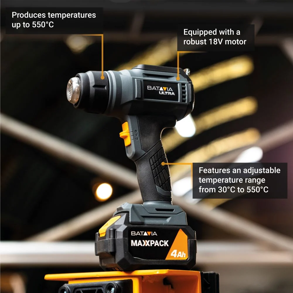 18V Cordless Heat Gun with Digital LCD Display - Image 7