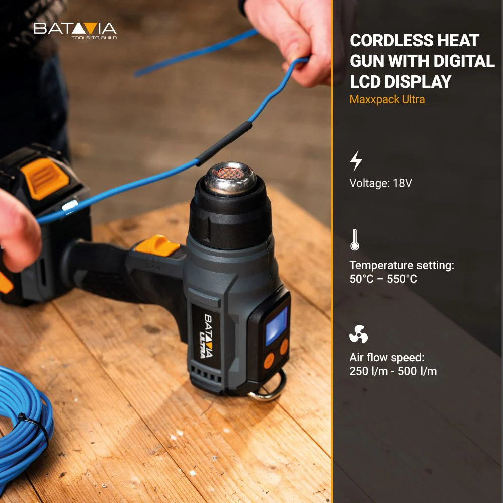 18V Cordless Heat Gun with Digital LCD Display - Image 8
