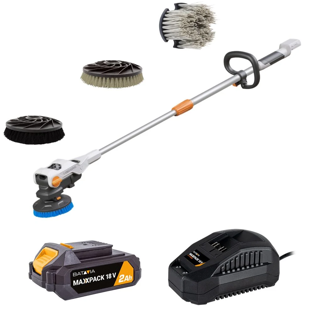 18V Twin Brush Compact Cordless Telescopic Power Scrubber - Image 10