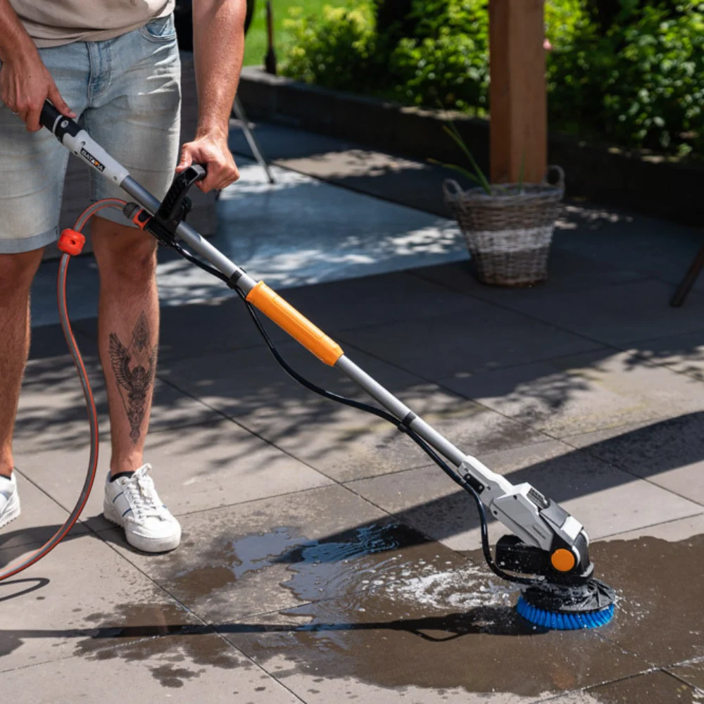 18V Twin Brush - Cordless Brushless Power Scrubber - Incl. 2.0Ah Battery & Charger - Image 6