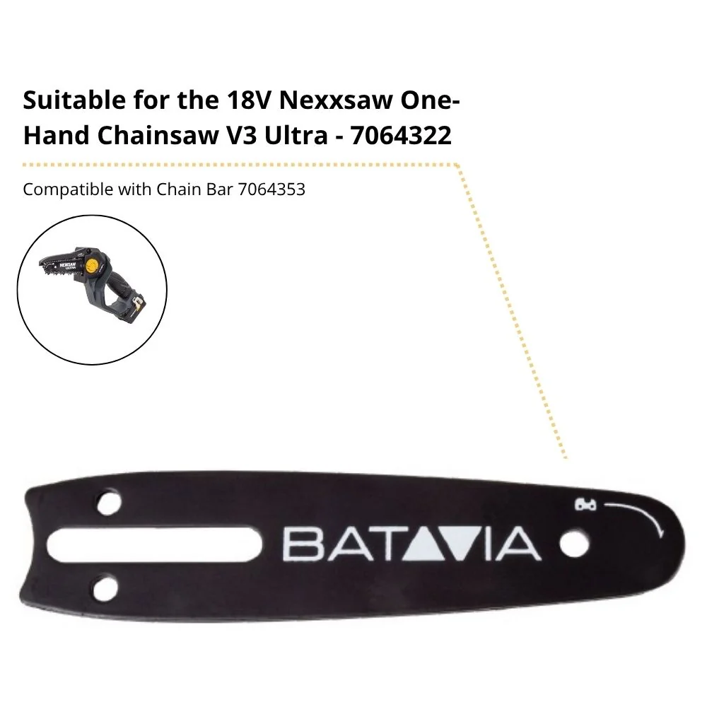 Chain Bar - 18V Nexxsaw Cordless Brushless One-Hand Chainsaw V3 Ultra - Image 3