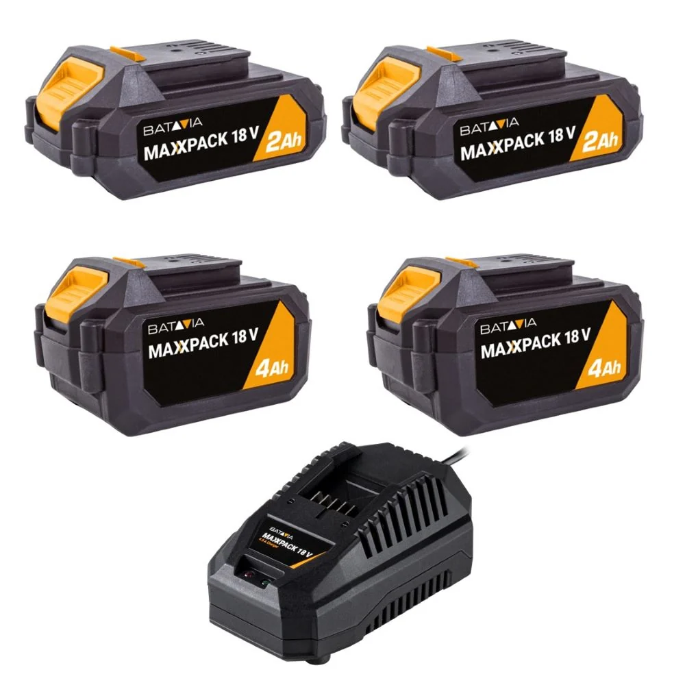 18V Power Pack – 4 Batteries & Fast Charger