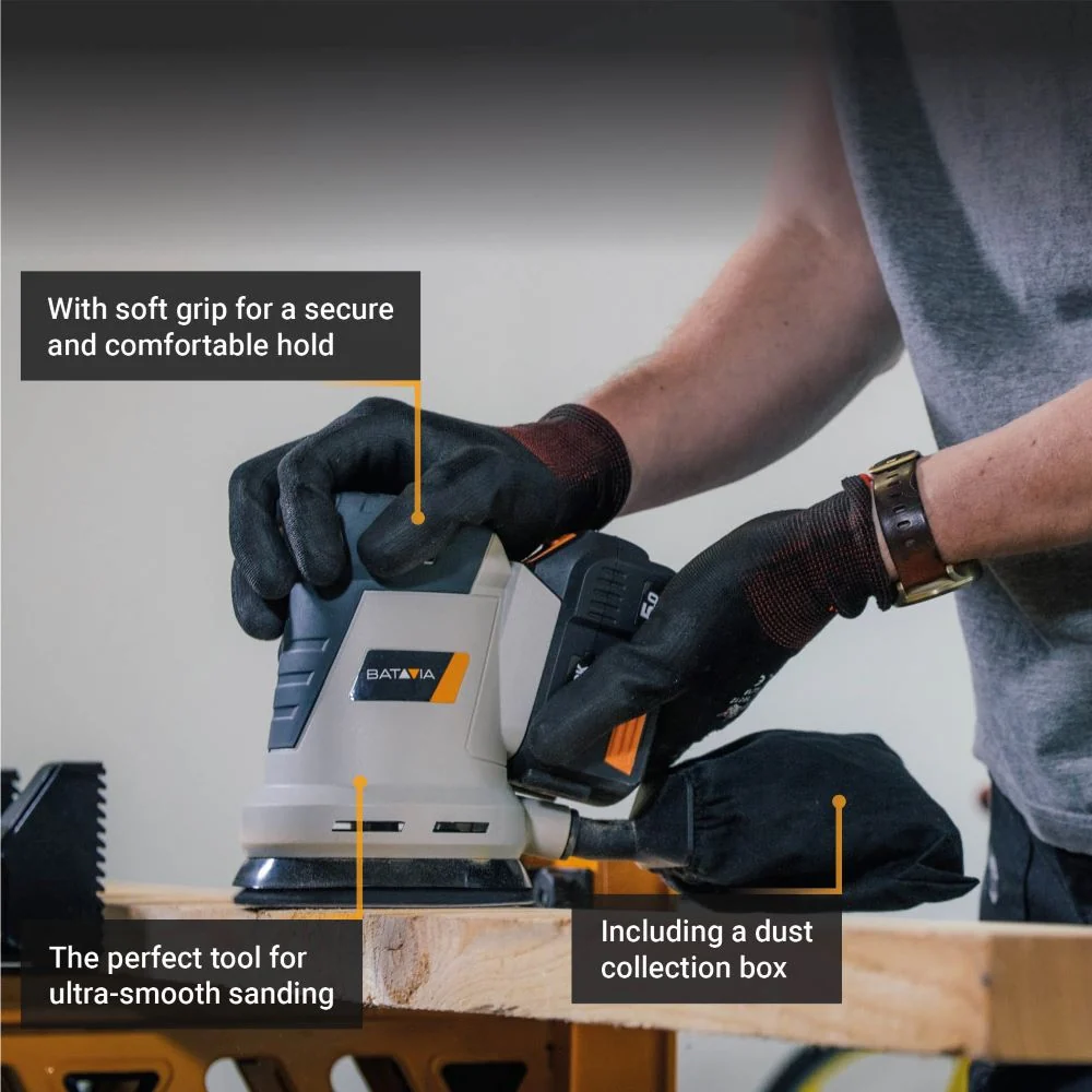18V Cordless Orbital Sander 125mm - Image 4