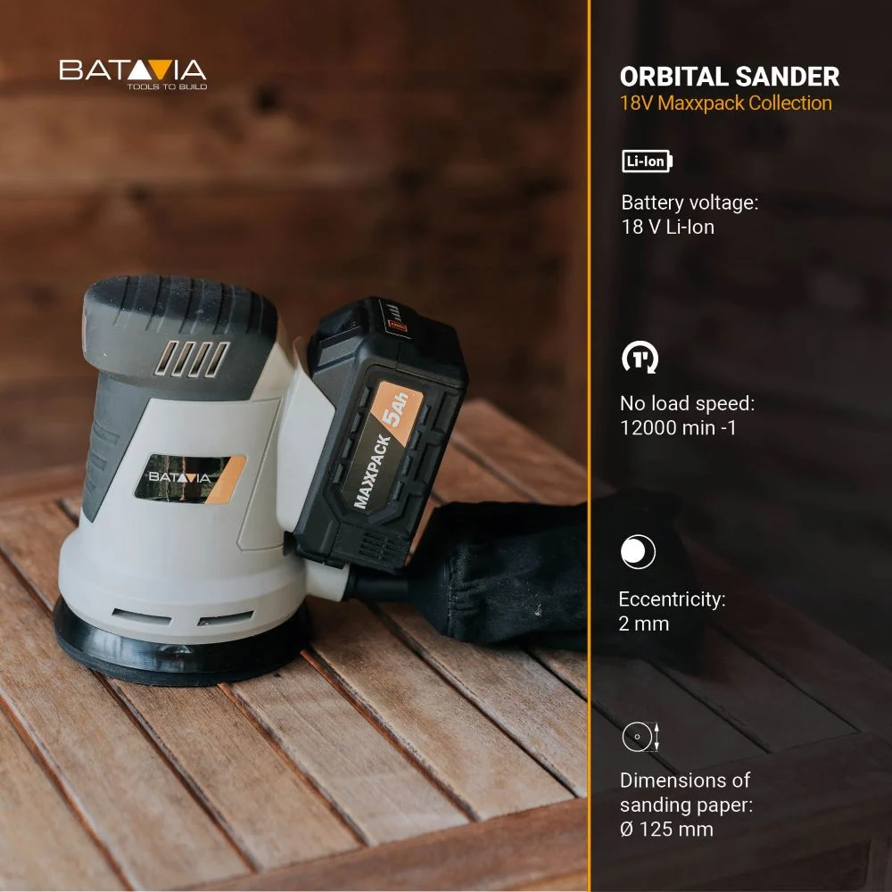 18V Cordless Orbital Sander 125mm - Image 6