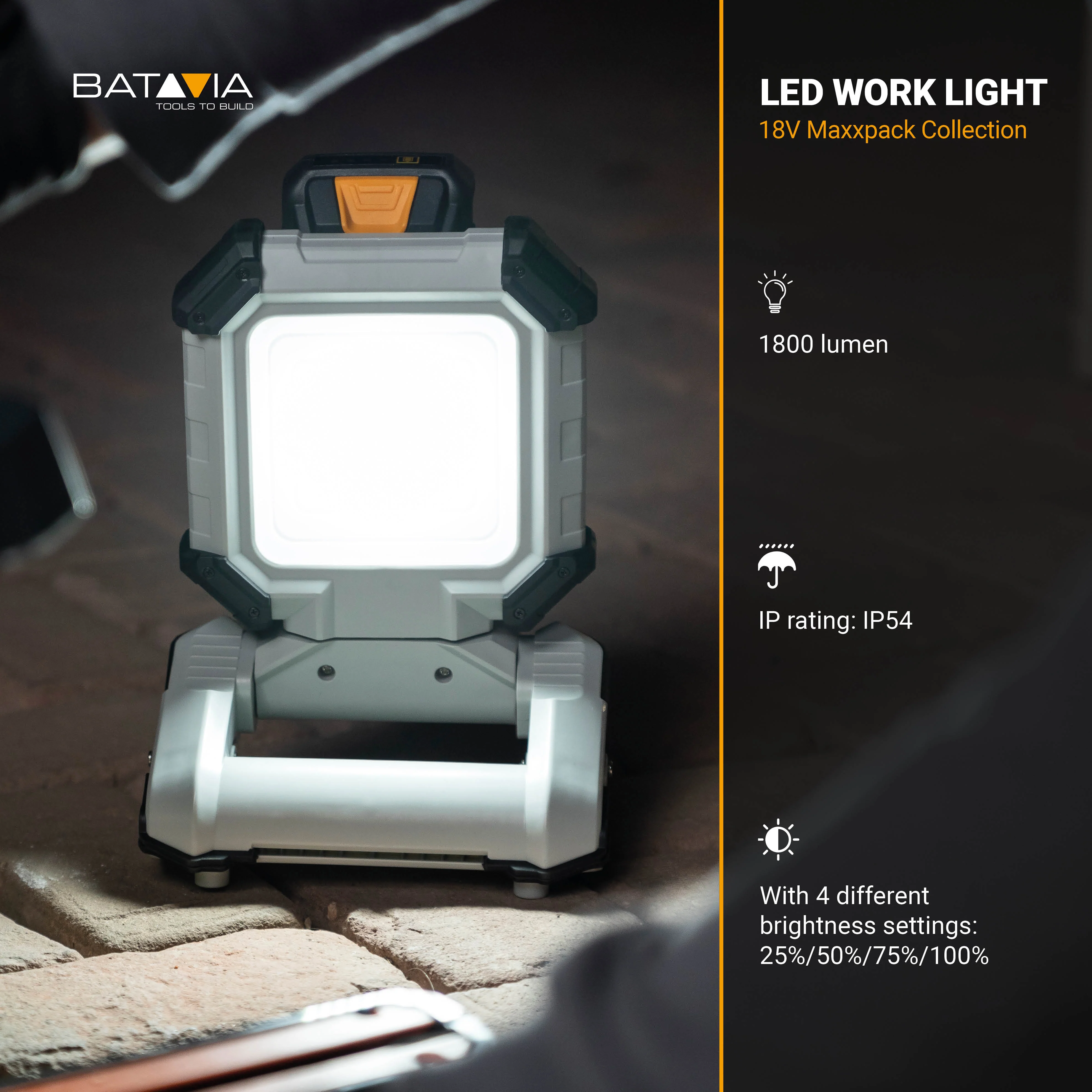 18V Cordless LED Work Light - Image 6