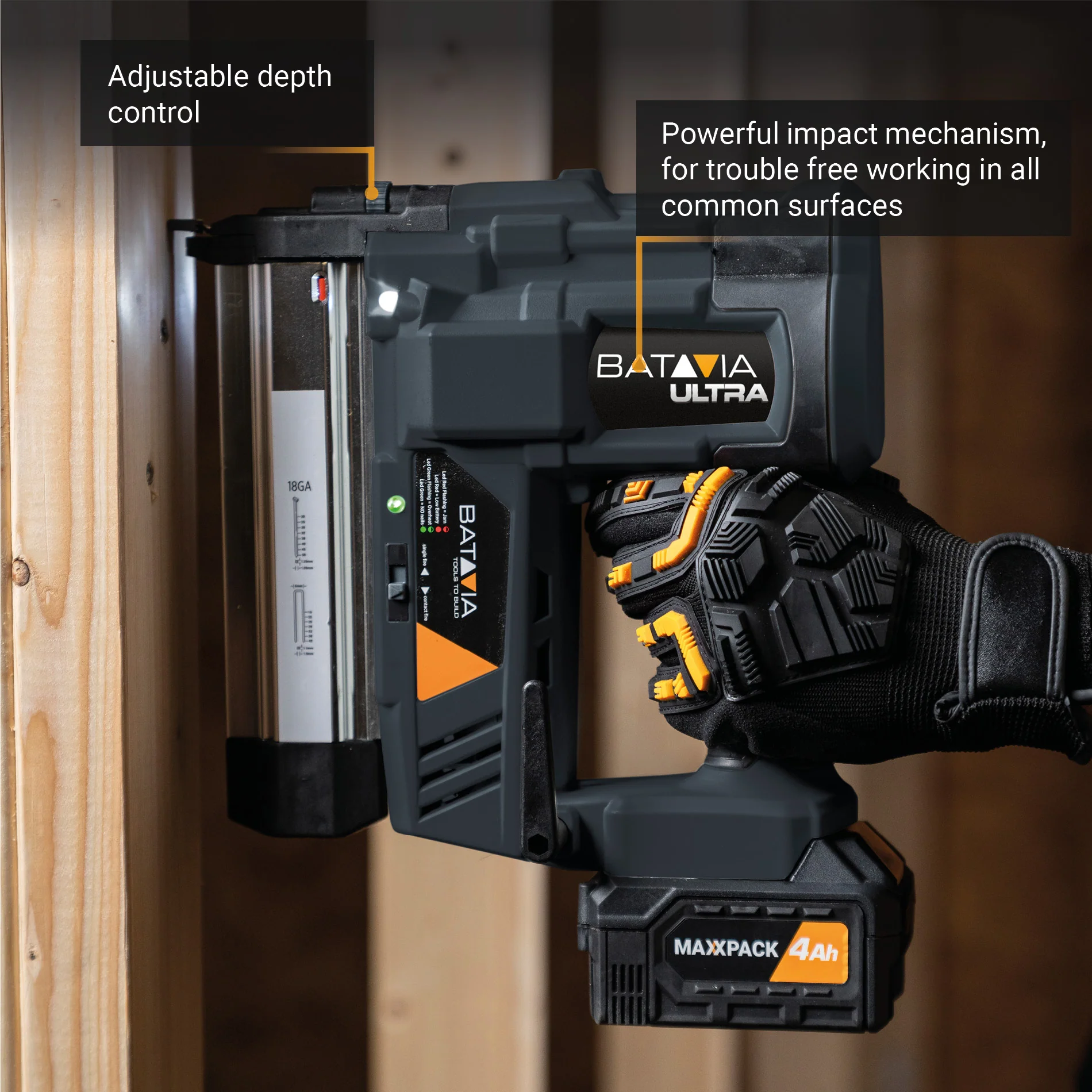 18V Cordless Combi Tacker 18GA Ultra - Image 3