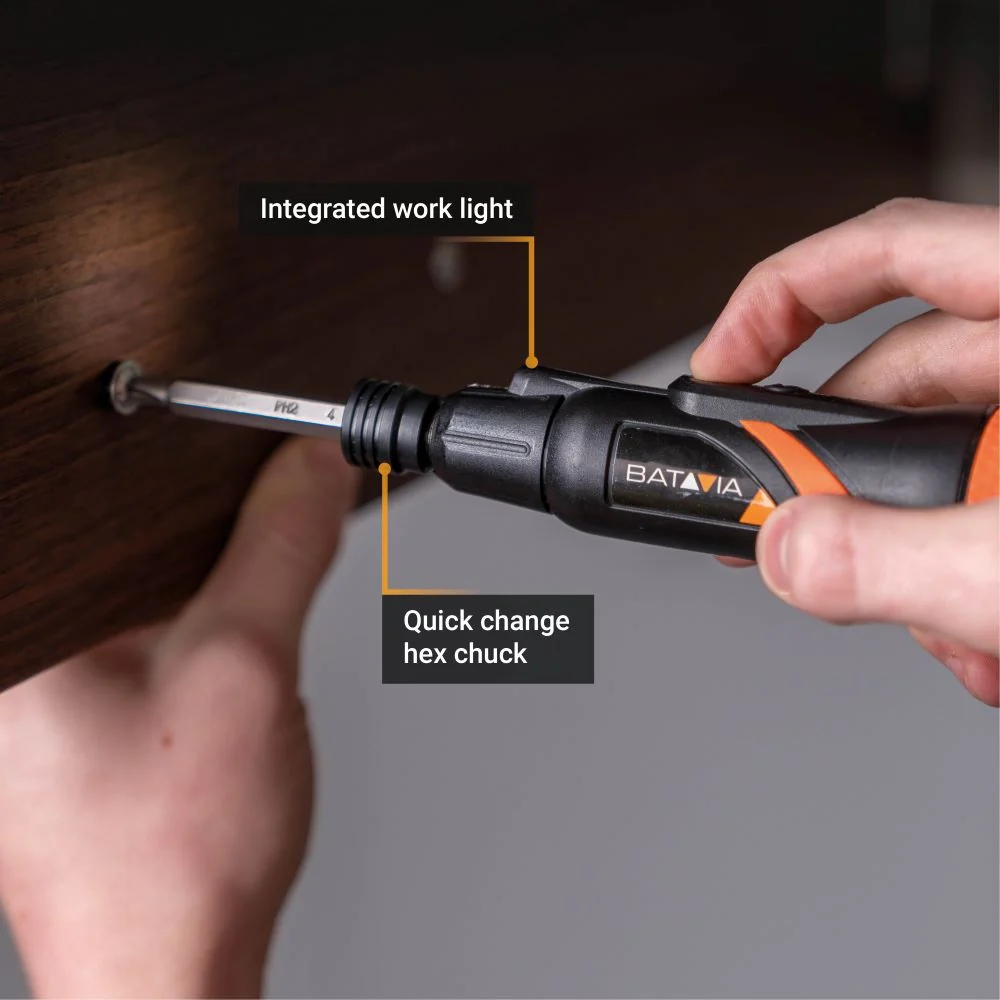Maxxgrip 3.6V Cordless Screwdriver – 44-Piece Bit Set & Storage Case - Image 8
