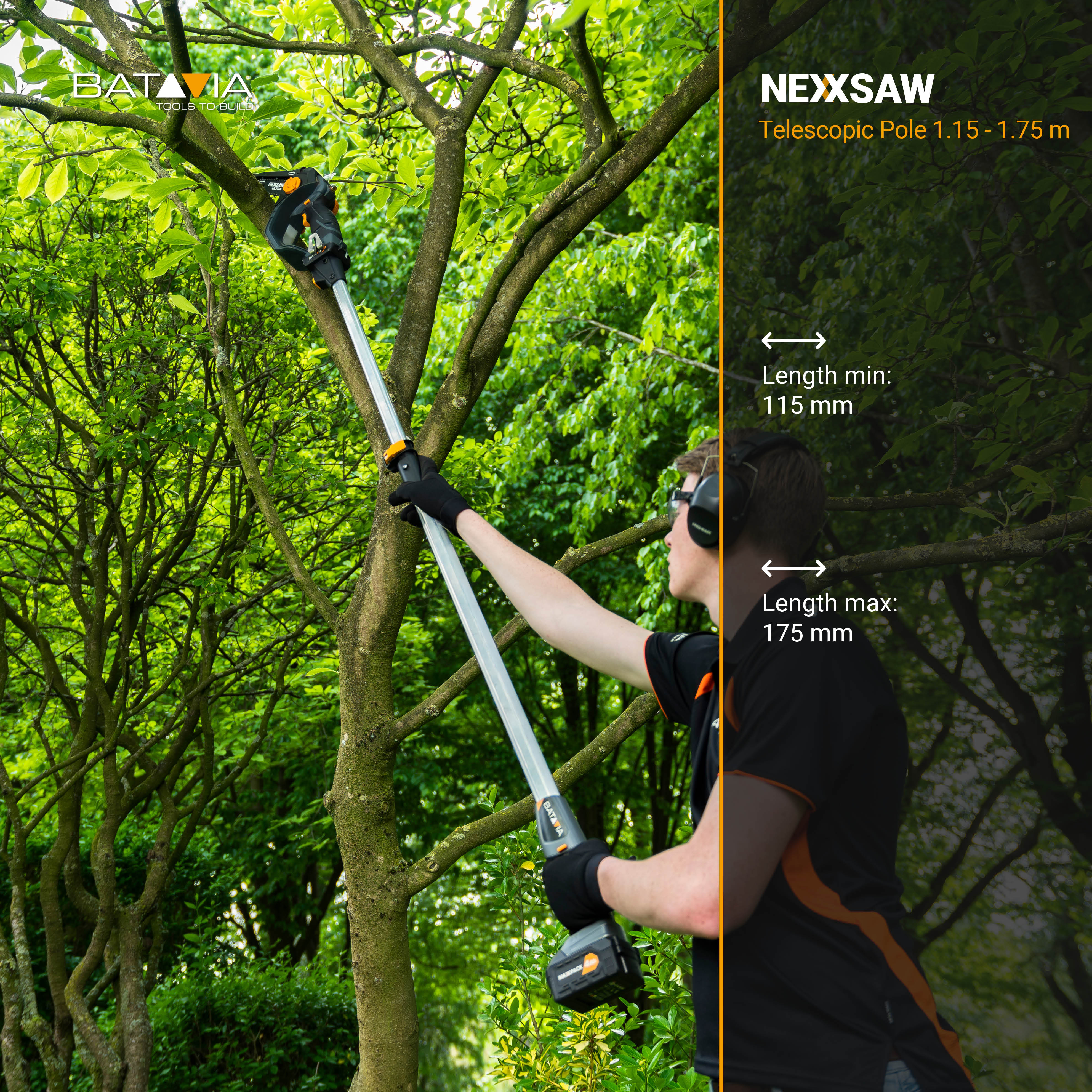 18V Telescopic Pole 1.15 – 1.75m - for 18V Nexxsaw & 18V Nexxcut - Image 5