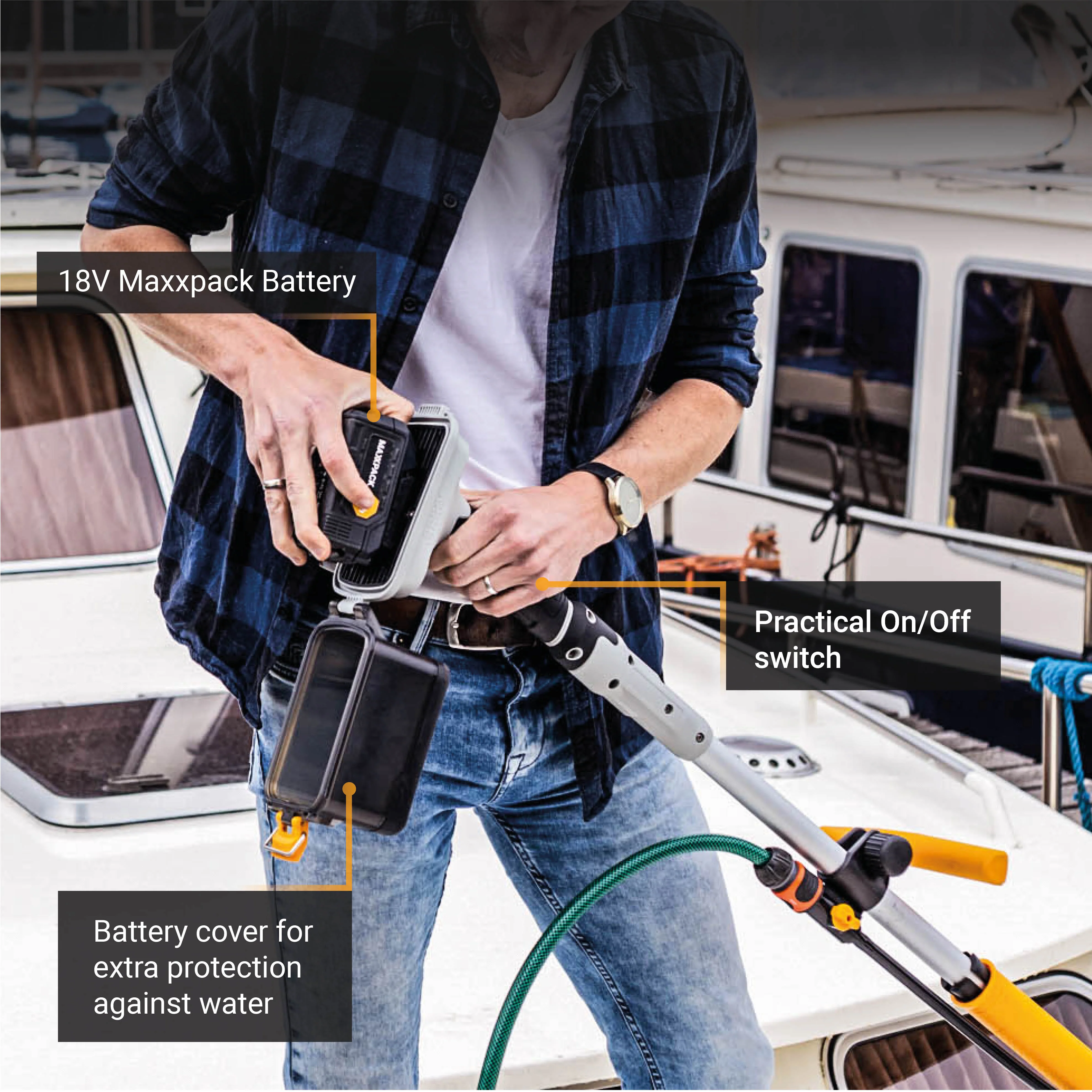 18V Twin Brush Cordless Brushless Power Scrubber - Image 8